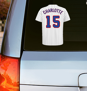 Baseball Jersey Car Decal